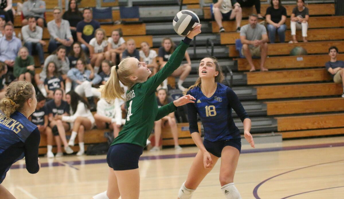 Carlsbad had senior Alex Lougeay and her teammates on the defensive much of the match.