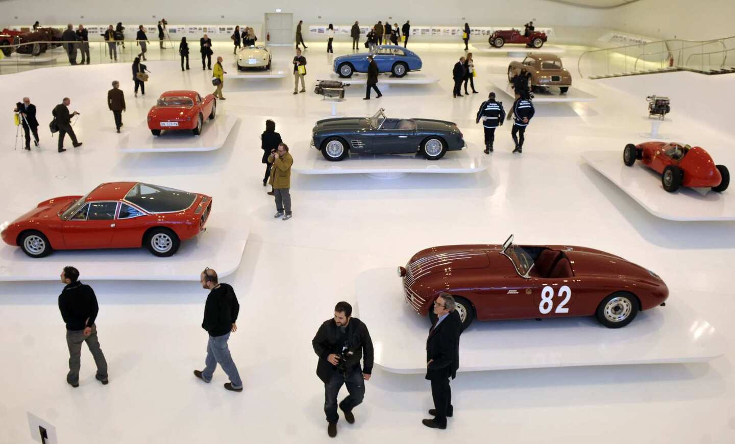 The museum's current exhibit is composed of cars intertwined with Modena's automotive history, including a 1935 Alfa Romeo Bimotore, a twin-engine vehicle built by Ferrari's racing team, and a Ferrari 125S, the first car to bear the Ferrari name.