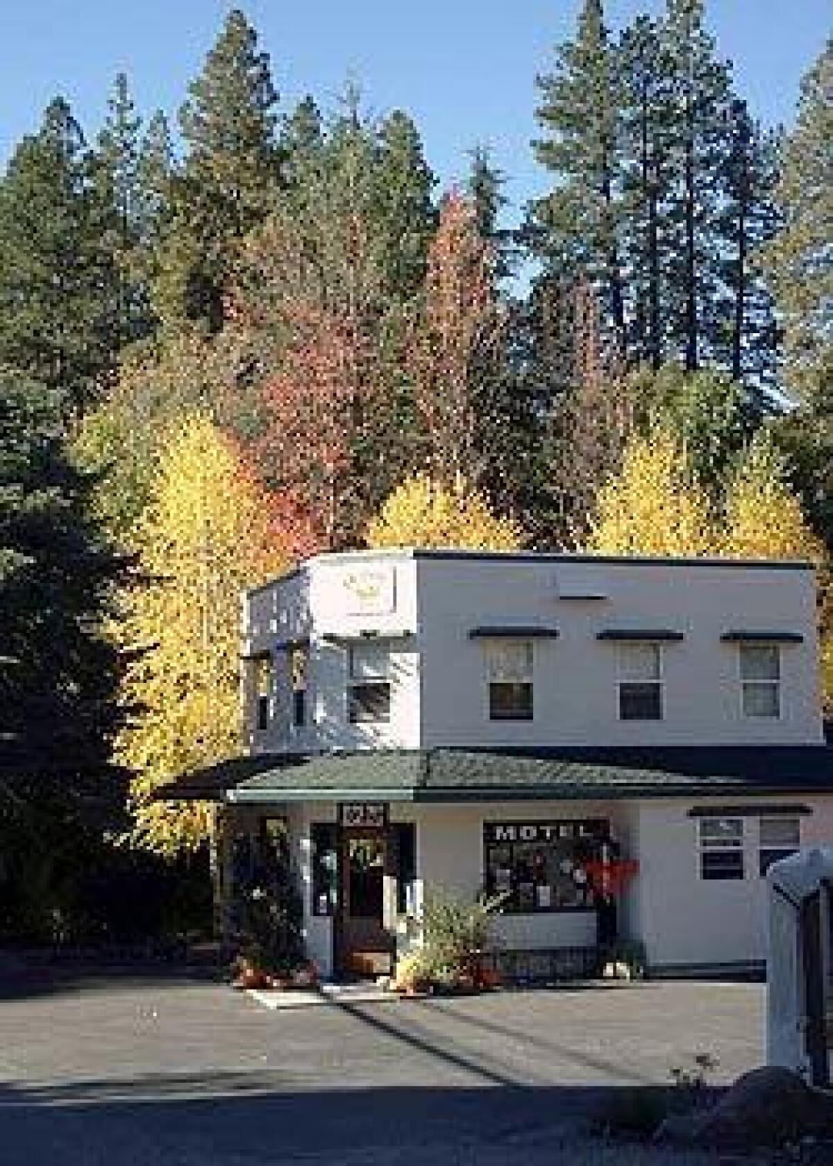 GILDED: The reds and yellows of fall tint the trees of Nevada City, which is at an elevation of 2,500 feet in the Sierra foothills.