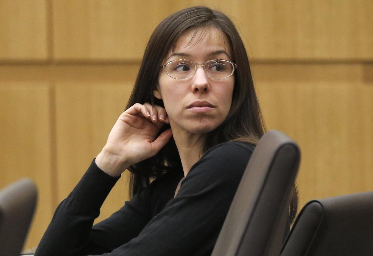 Jodi Arias sits in Maricopa County Superior Court in Phoenix on Jan. 9, 2013.