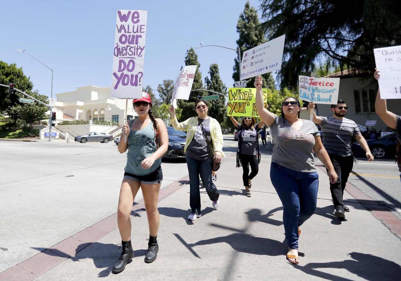 Photo Gallery: Whittier Law School students protest the closing of the Costa Mesa campus