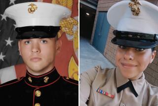 James Patton and Samantha Berrios(R) were U.S. Marines killed in an crash in Orange County last year.