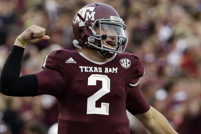 Former Texas A&M; quarterback Johnny Manziel's impressive pro day performance helped propel him to the top Sam Farmer's latest mock draft.