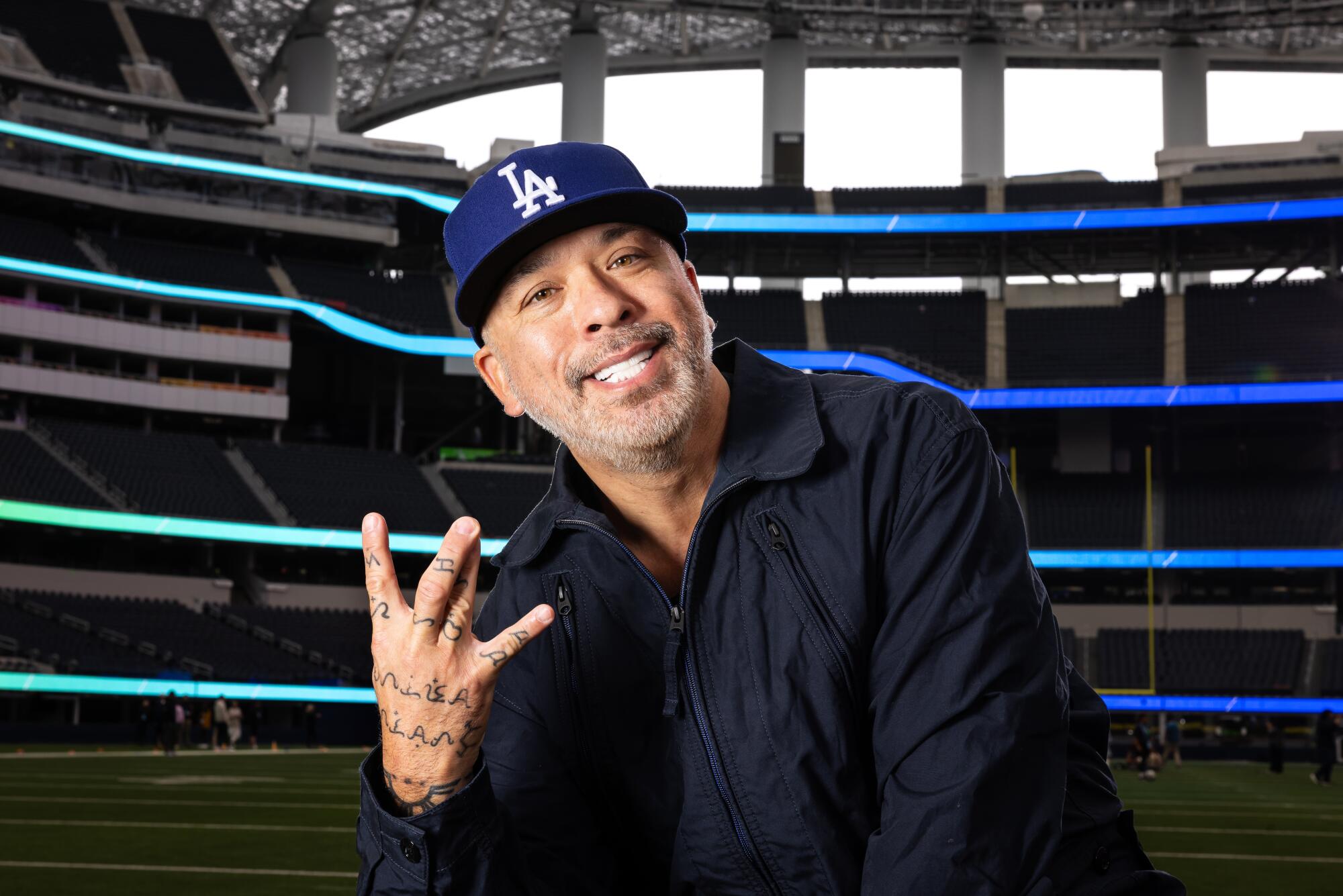 Comedian Jo Koy is photographed at SoFi Stadium