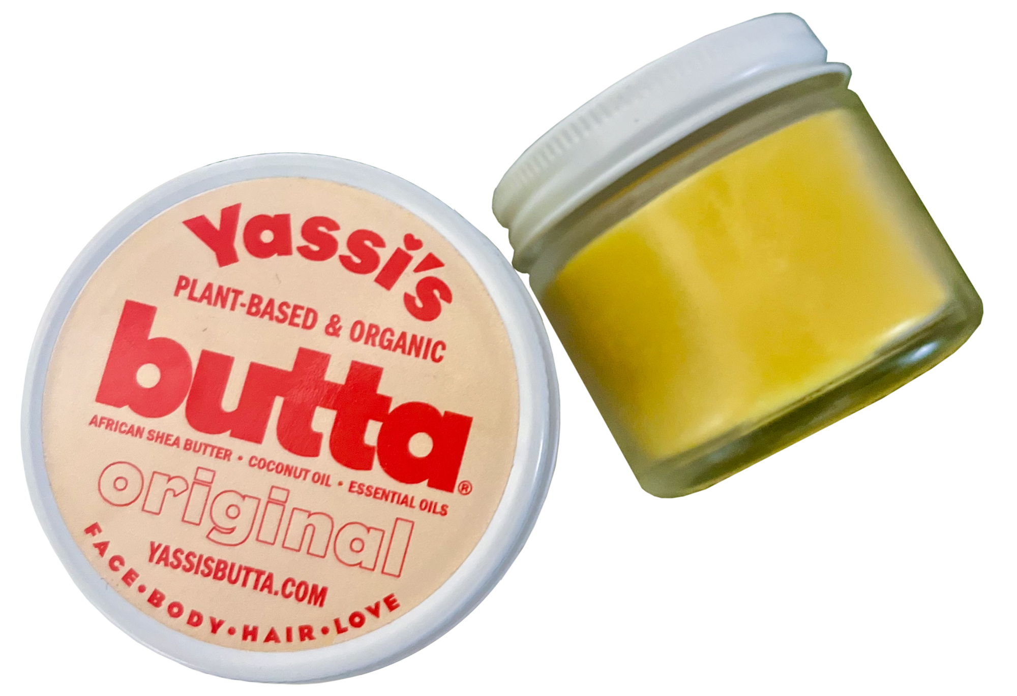A container of Yassi's Butta salve