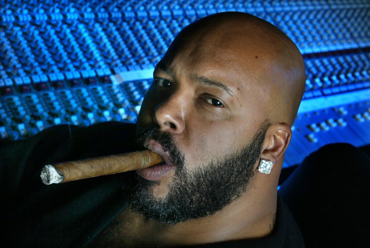 Marion "Suge" Knight inside his recording studio in 2002, at about the time he sold a proposed book that was never published.