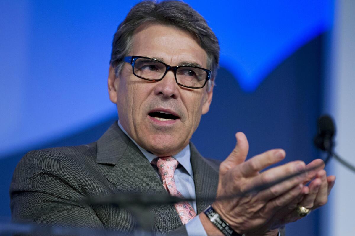Rick Perry speaks at an event in Washington on Sept. 25, 2015.