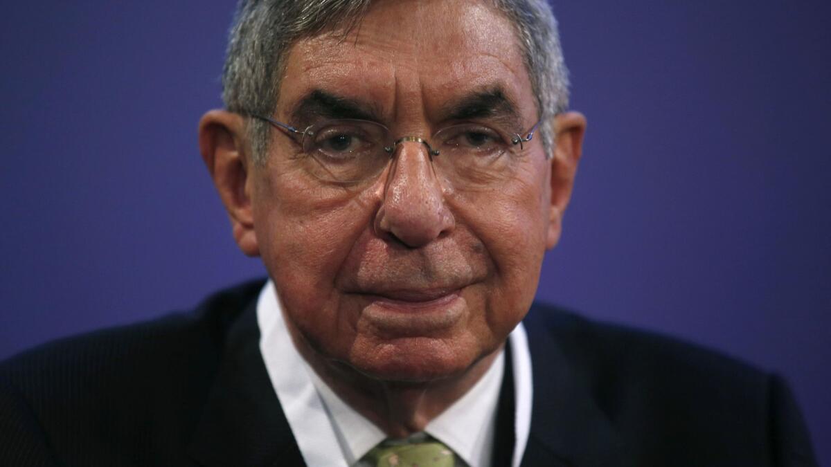 1987 Nobel peace laureate and former president of Costa Rica, Oscar Arias, shown here in a Nov. 13, 2015, file photo, has been accused of sexual assault by multiple women.