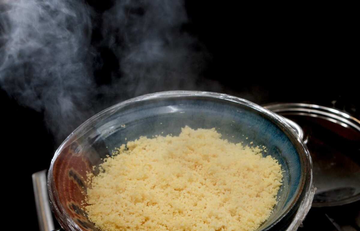 Steamed couscous.