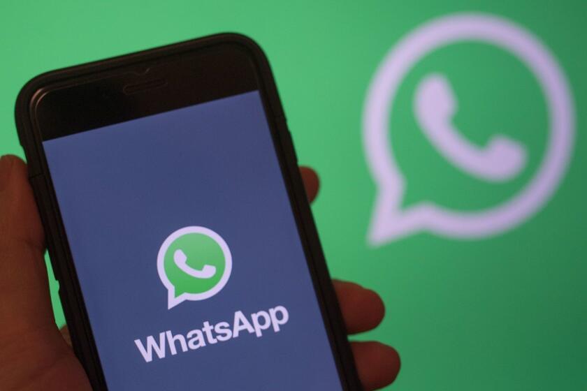 Mandatory Credit: Photo by HAYOUNG JEON/EPA-EFE/REX (10069824a) (FILE) - A smart phone screen shows the logo of WhatsApp application in Berlin, Germany, 31 December 2017 (reissued 21 January 2019). Facebook's messenger service WhatsApp is to limit the number of persons it is possible to forward messages to, in a bid to reduce the spread of Fake News. WhatsApp limits forwarding recipients, Berlin, Germany - 31 Dec 2017 ** Usable by LA, CT and MoD ONLY **