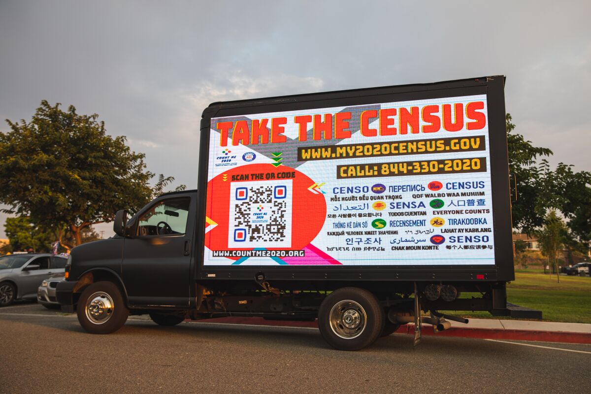 A truck recently helped publicize census in National City.