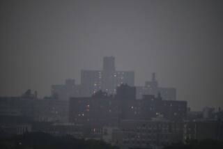 El perfil de la ciudad de Nueva York, visto a través de la niebla, el 6 de junio de 2023, en Nueva York. (AP Foto/Frank Franklin II)