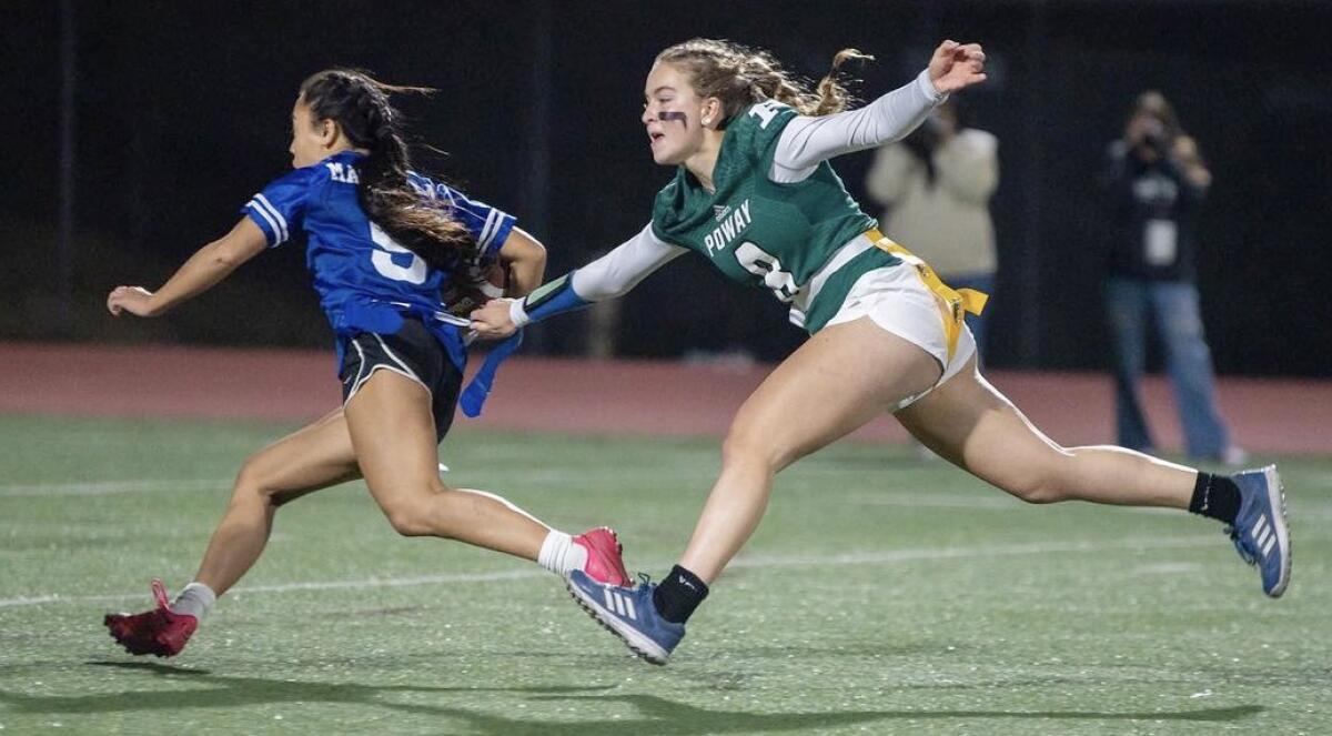 Poway Unified female athletes have been playing powderpuff football games organized by the ASB director and student body.