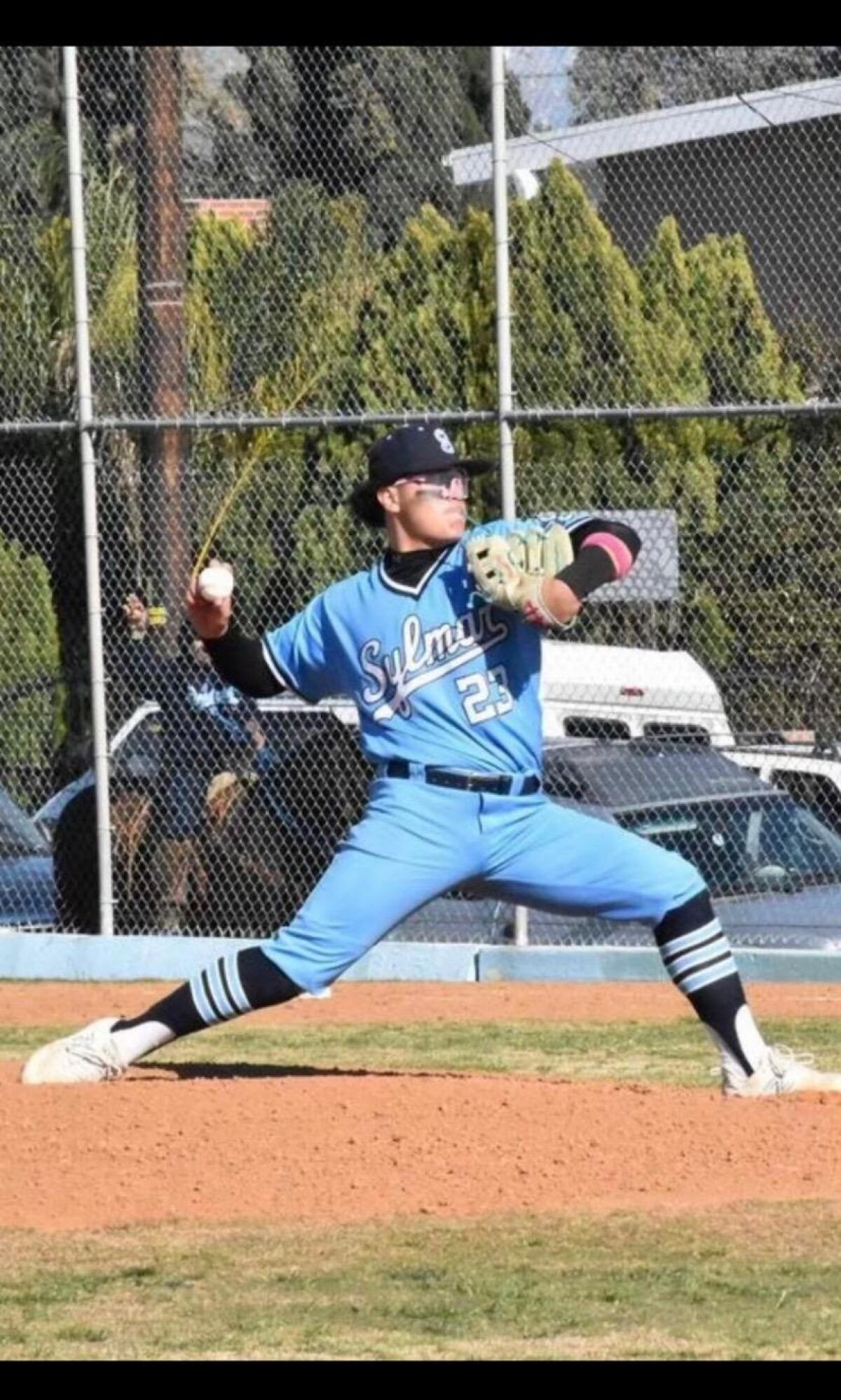 Sylmar High freshman Alex Martinez delivers a pitch.