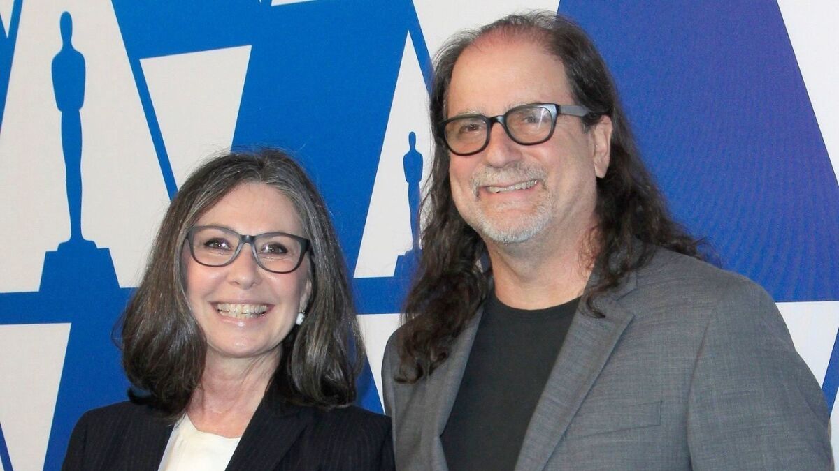 Donna Gigliotti and Glenn Weiss earlier this month at the 91st Oscars nominees luncheon.
