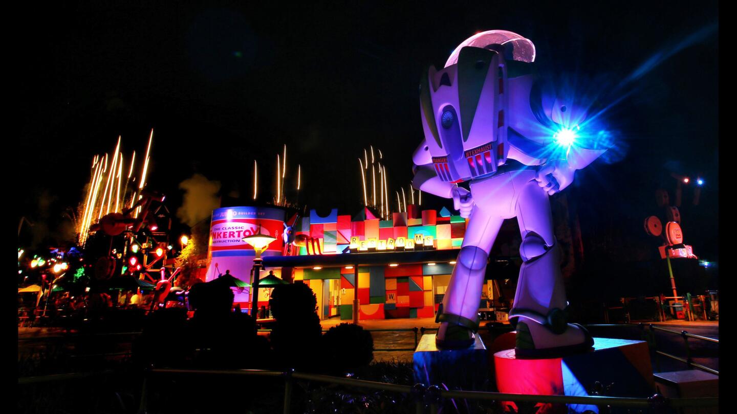 First Look - Toy Story Land at night