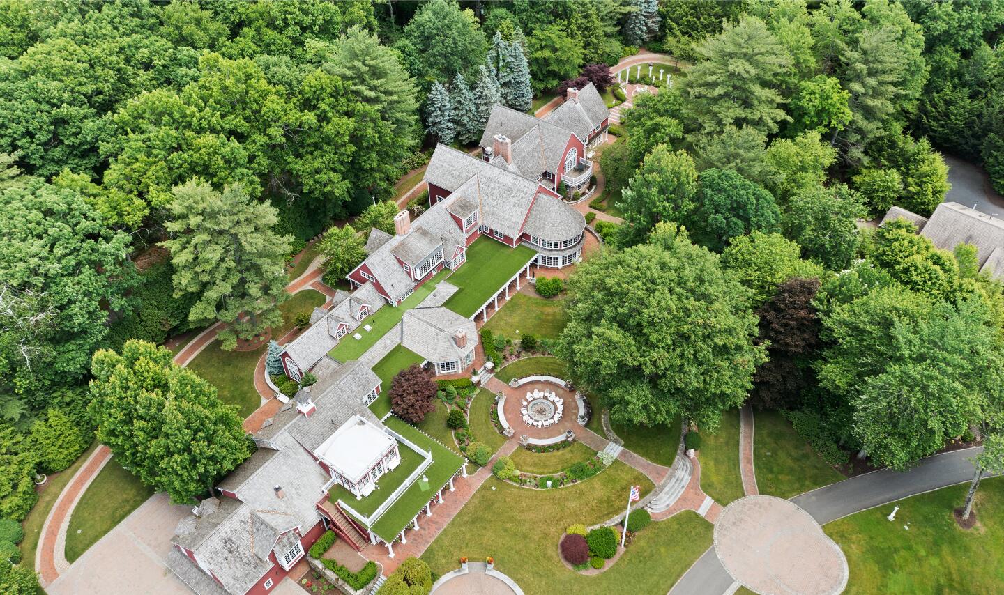Aerial view of the home.