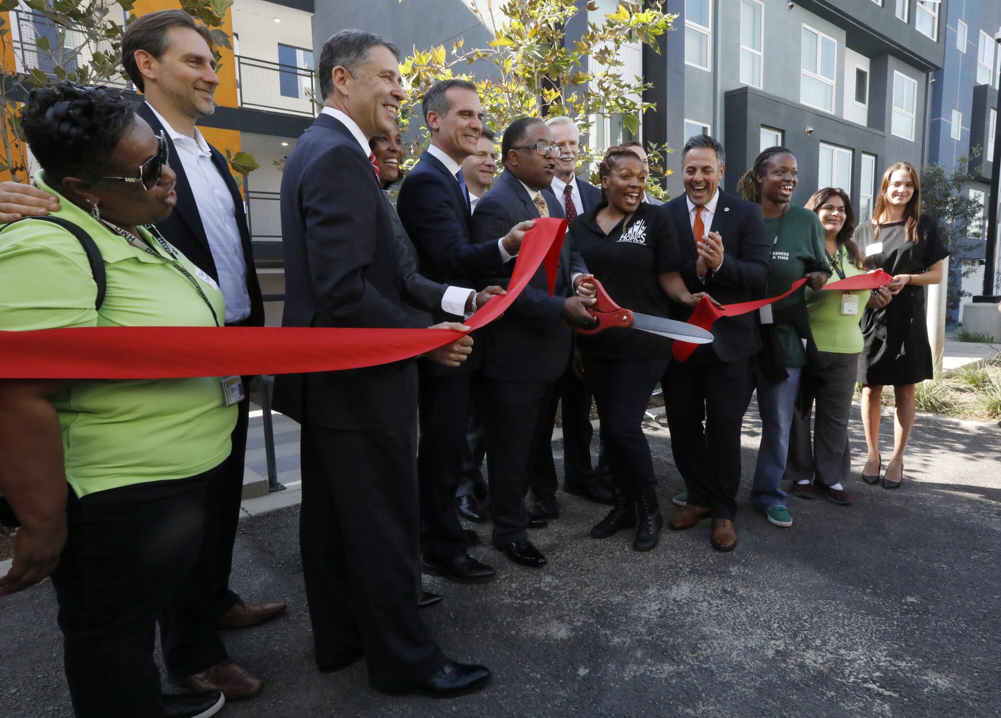 Grand opening for housing for the homeless