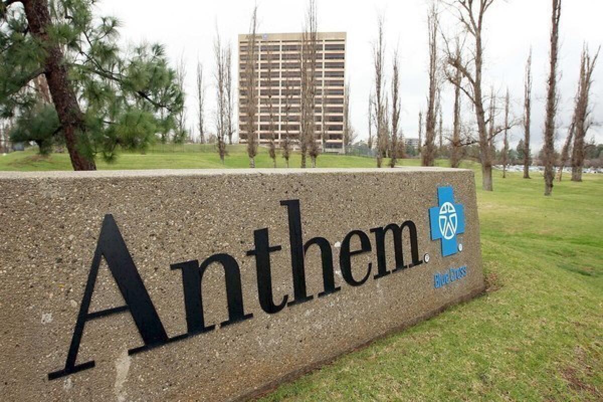 Anthem Blue Cross, a unit of industry giant WellPoint Inc., will be giving rebates to nearly 45,000 small businesses.