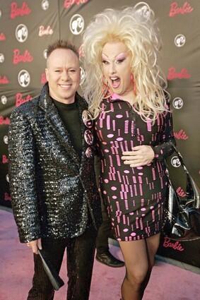 Bradley Picklesimer and Chi Chi LaRue arriving at Barbie's birthday party.