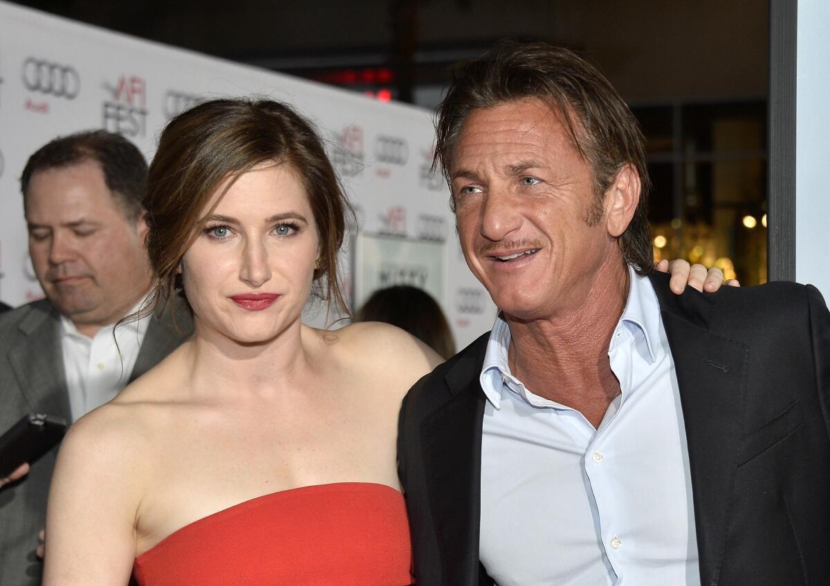 Actors Kathryn Hahn and Sean Penn attend "The Secret Life Of Walter Mitty" premiere during the AFI Fest.