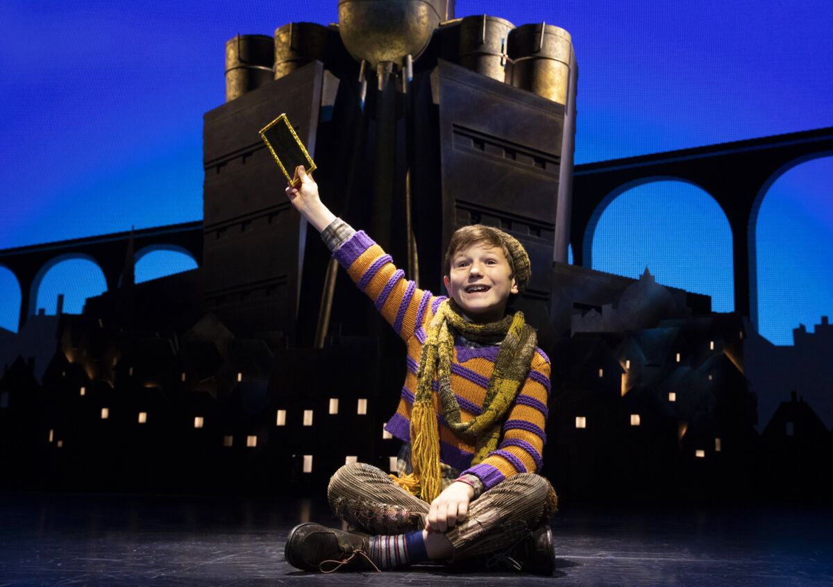 Henry Boshart in the touring production of "Charlie and the Chocolate Factory."