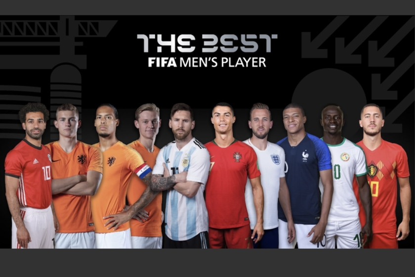 Los 10 futbolistas nominados.