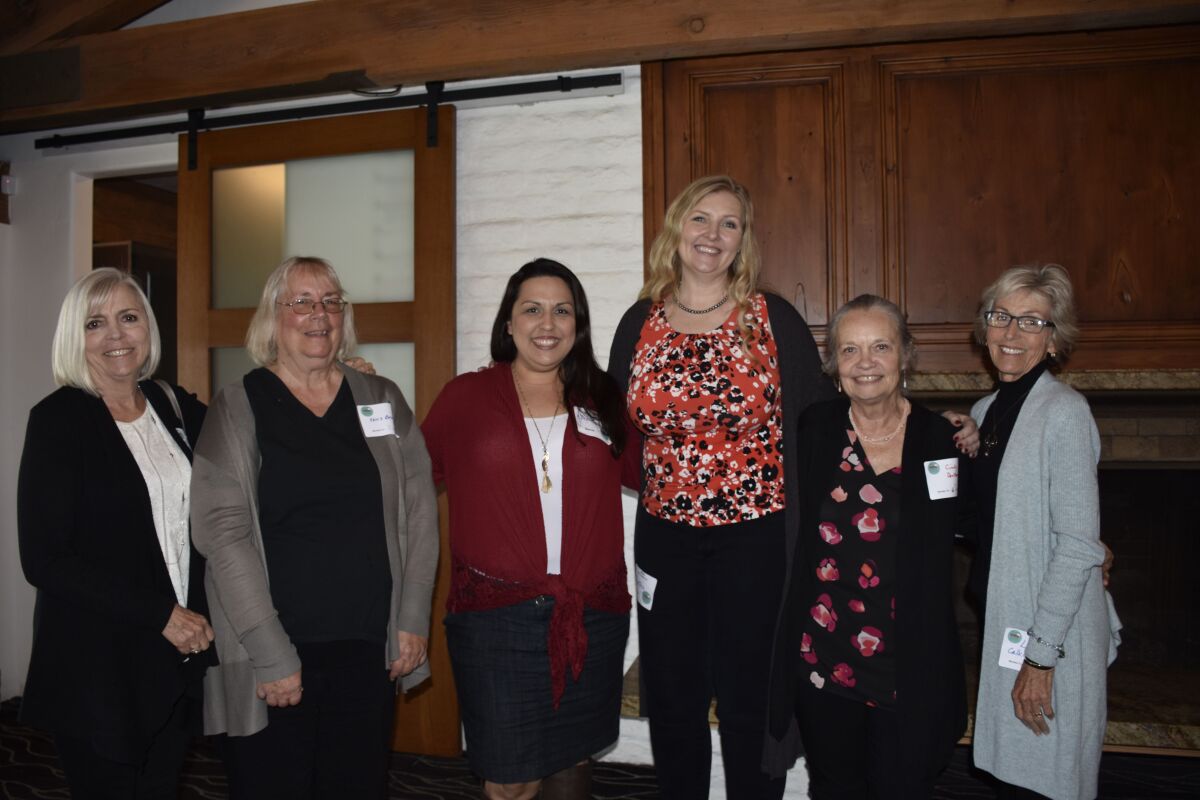Hand to Hand Grants Committee members with Operation Hope staff (as identified): Isobel Shapiro, Christine Bruso, Nicole Ketcher, Operation Hope director of development, Charity Singleton, Operation Hope executive director, Cindy Dankberg, Lynne Calkins