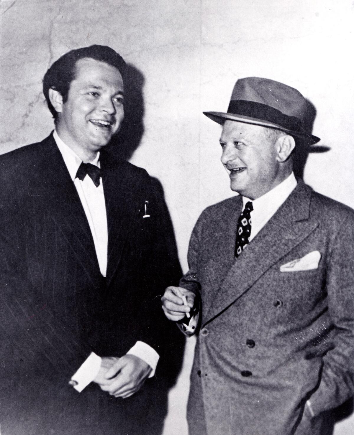 Herman Mankiewicz, right, and Orson Welles