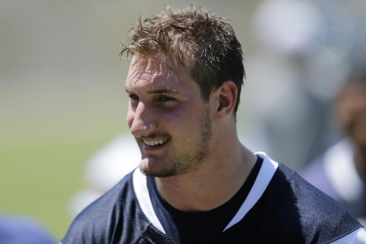 San Diego rookie Joey Bosa attends Chargers rookie camp on May 13.