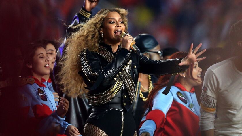 Beyoncé performs during the Super Bowl 50 halftime show at Levi's Stadium last February in Santa Clara, Calif.