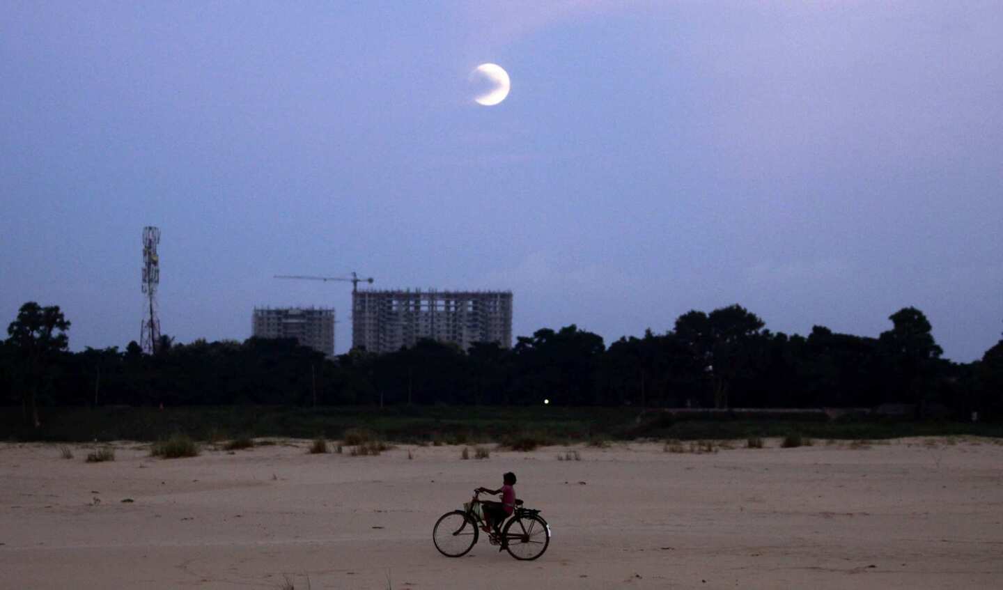Blue moon in Bhubaneswar, India