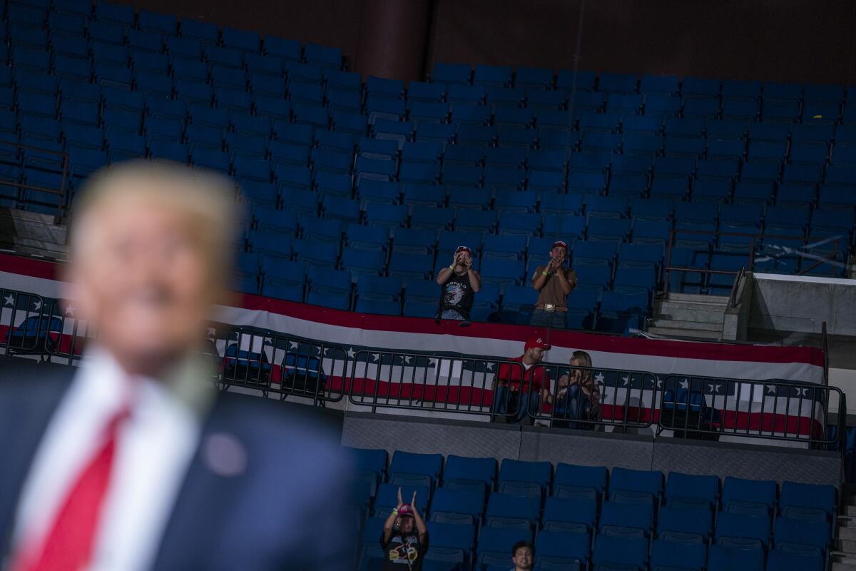 President Donald Trump supporters cheer