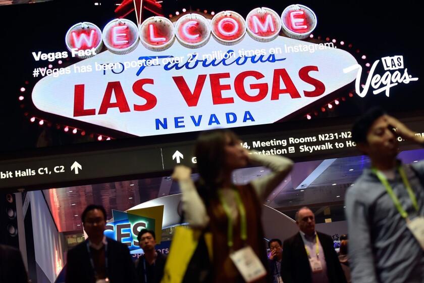 LAS VEGAS, NV - JANUARY 09: The Welcome to Fabulous Las Vegas sign is displayed during CES 2018 at the Las Vegas Convention Center on January 9, 2018 in Las Vegas, Nevada. CES, the world's largest annual consumer technology trade show, runs through January 12 and features about 3,900 exhibitors showing off their latest products and services to more than 170,000 attendees. (Photo by David Becker/Getty Images) ** OUTS - ELSENT, FPG, CM - OUTS * NM, PH, VA if sourced by CT, LA or MoD **