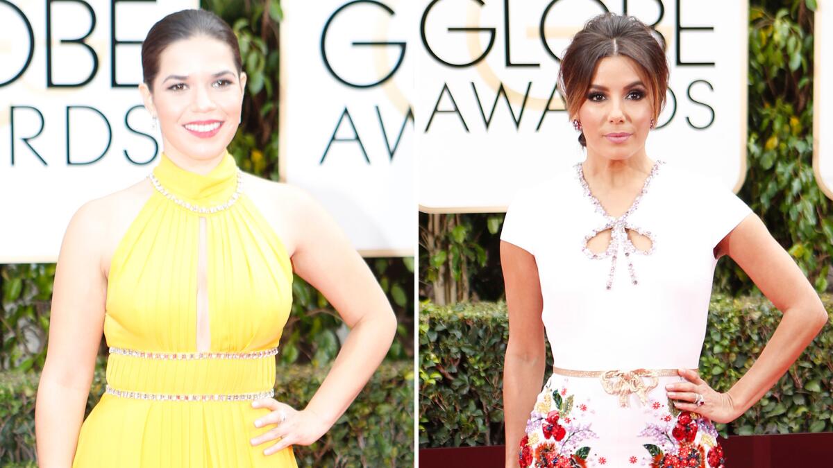 America Ferrera, left, and Eva Longoria