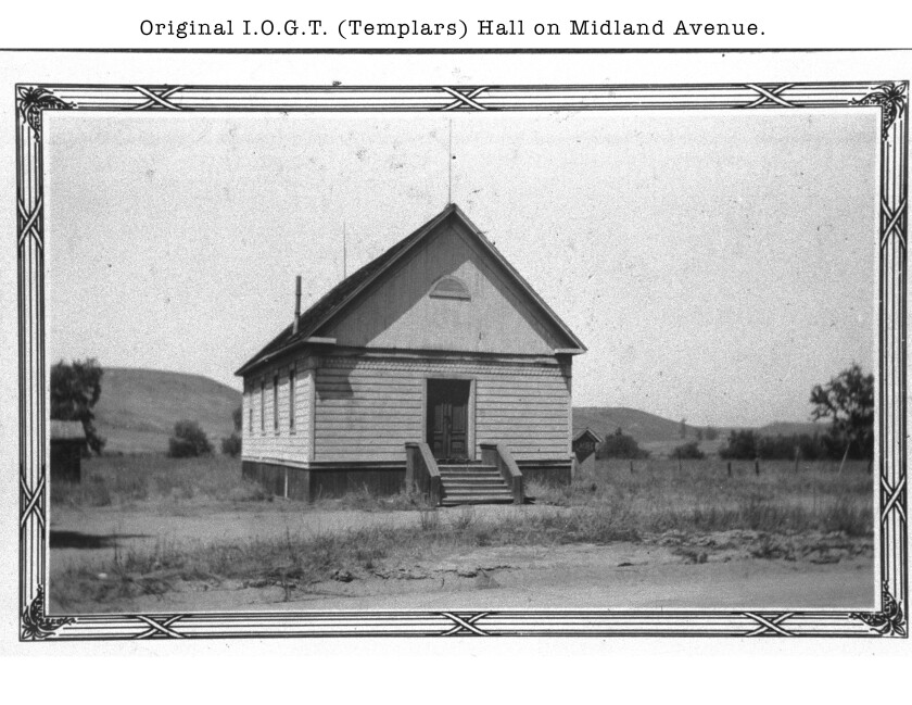 The "Illustrated History of Southern California" notes that the I.O.G.T. (Templars) Hall was built at a cost of $800.