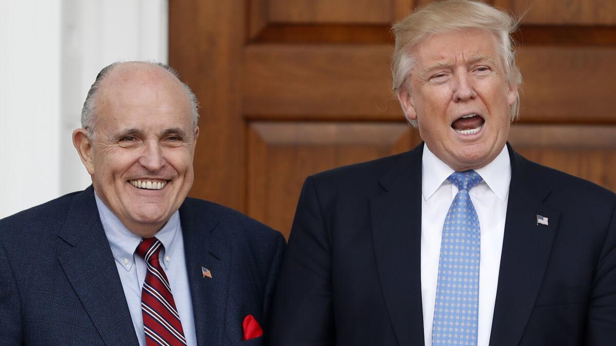 President Trump and Rudolph Giuliani have demonstrated unique views of the impeachment process.