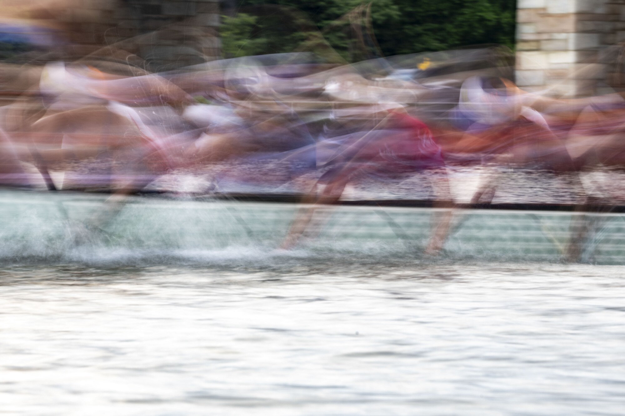 The DC Dragon Boat Club practices in the Washington Channel.