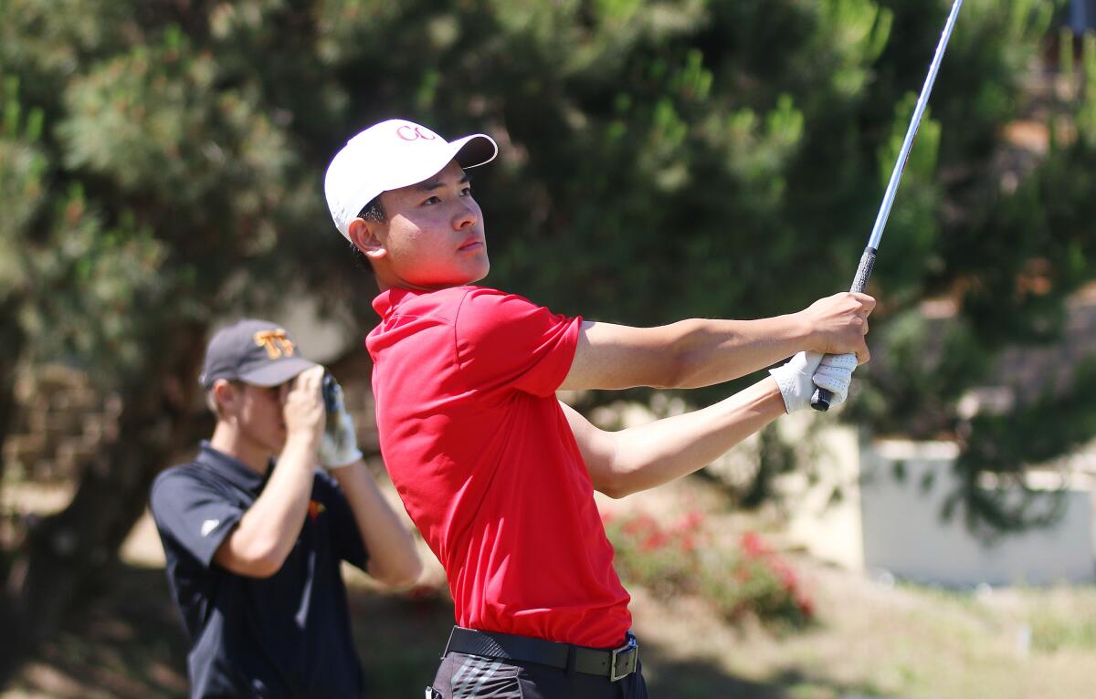 Yeufeng Ma was low scorer for Division II team champion Cathedral Catholic.