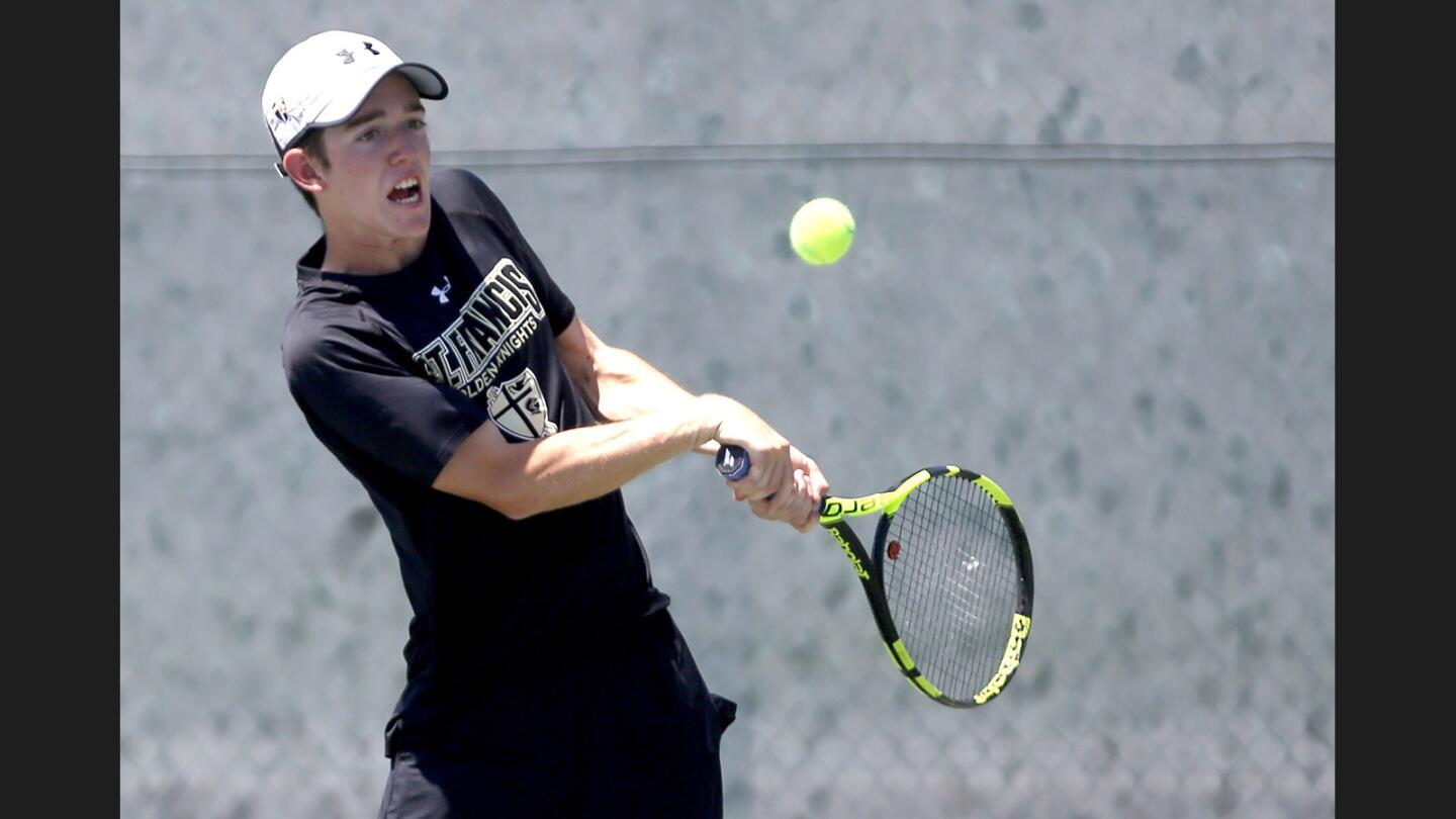 Photo Gallery: St. Francis High School tennis doubles play in league individual tournament