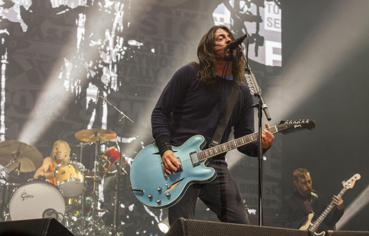 The Foo Fighters perform at the Voodoo Music Experience in New Orleans in 2014. The band will appear on David Letterman's final late-night show.