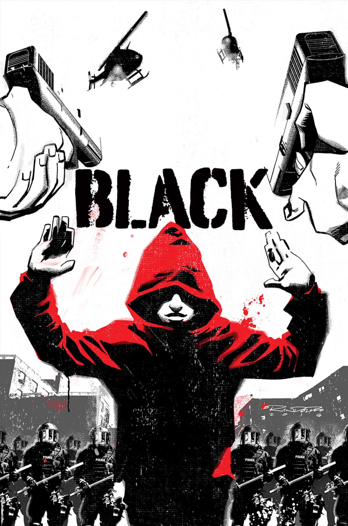 An image of the comic "Black" by Kwanza Osajyefo and Tim Smith