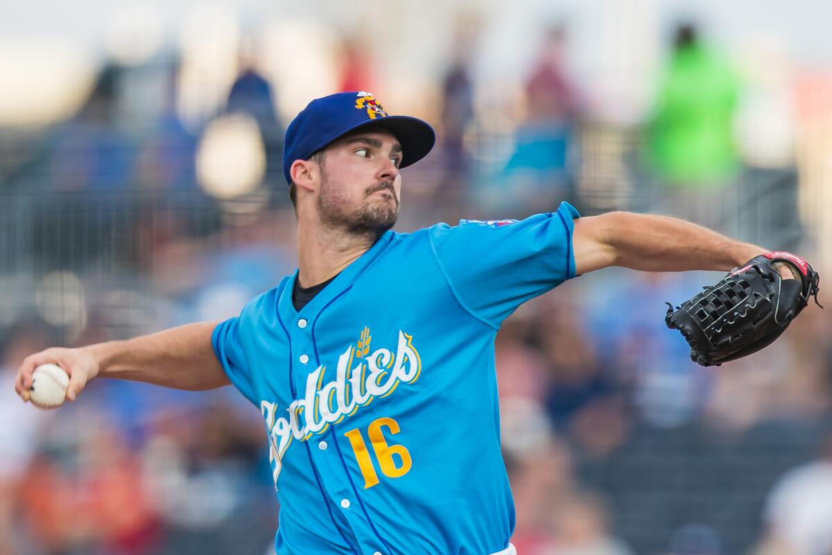 Jacob Nix made a rehab start with Double-A Amarillo in 2019.