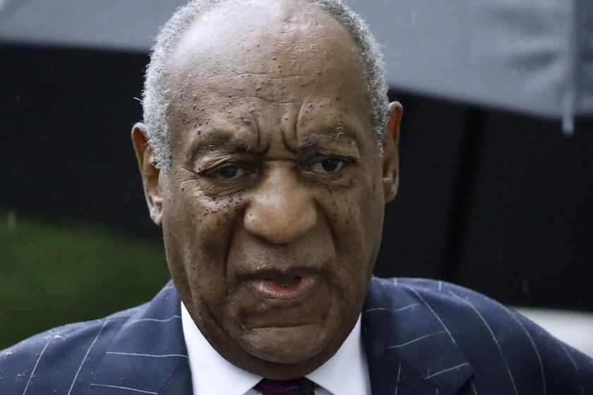 FILE - In this Sept. 25, 2018, file photo, Bill Cosby arrives for a sentencing hearing following his sexual assault conviction at the Montgomery County Courthouse in Norristown Pa. Court filings on Friday, April 5, 2019, showed that Cosby has agreed to settle lawsuits in a Massachusetts case filed by seven women who said he defamed them when he accused them of lying about sexual misconduct allegations. (AP Photo/Matt Rourke, File)