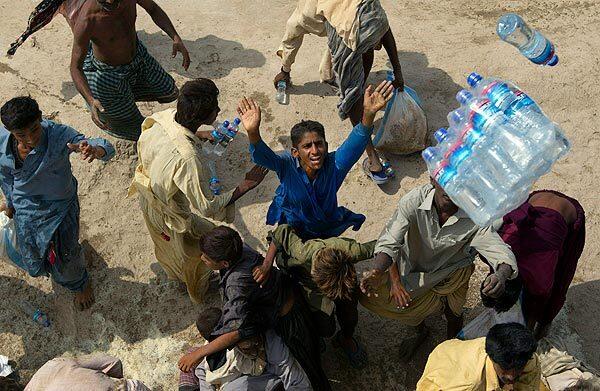 Aid drop in Sindh