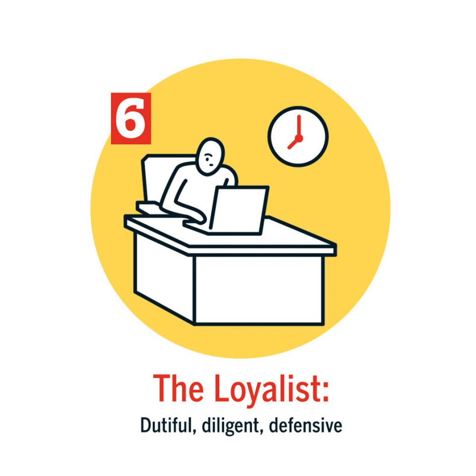 The Loyalist/Loyal Skeptic: Sixes are dutiful, diligent people who can be prone to distrust.