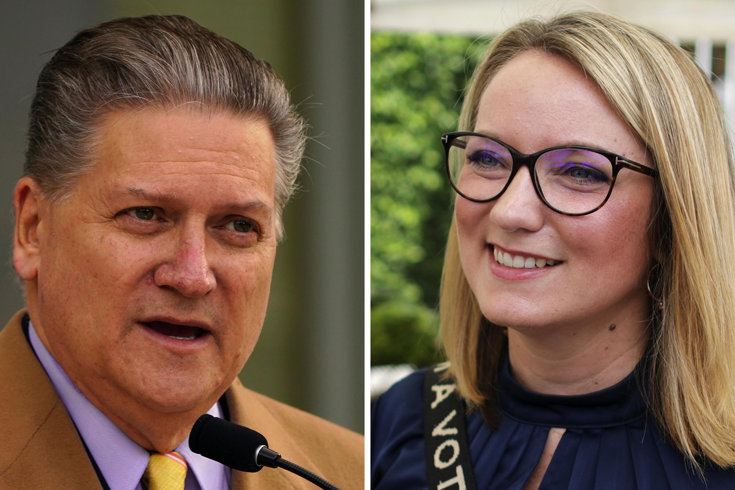 From left; Bob Hertzberg and Lindsey Horvath are headed for a runoff in the Los Angeles County District 3 supervisor's race.