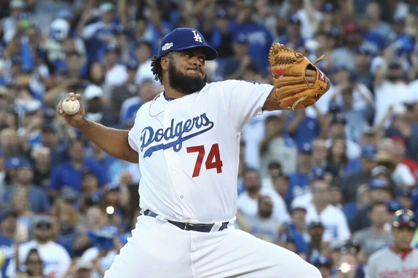 Kenley Jansen made 71 appearances last season, earning a career-best 47 saves and finishing with a 1.83 earned-run average.