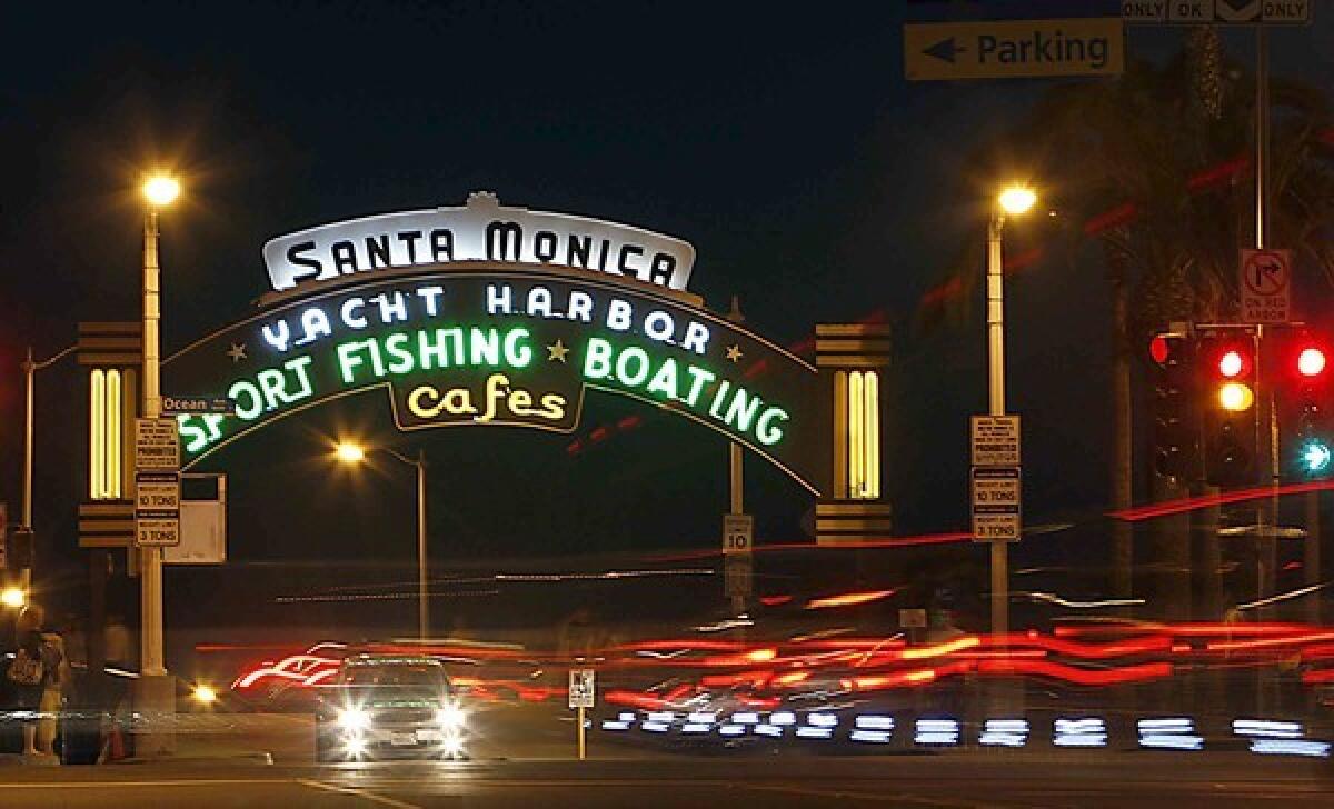 The Santa Monica pier.