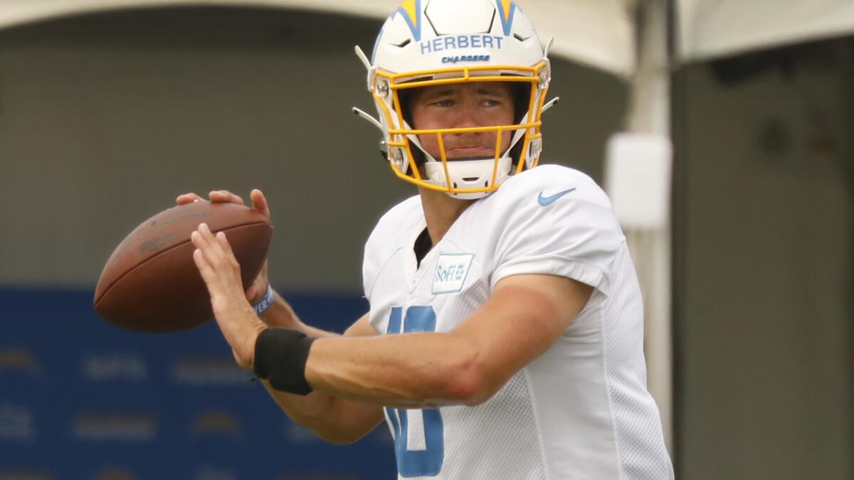 From the Chargers Podium: How is Quarterback Justin Herbert Picking Up the  New Offense?